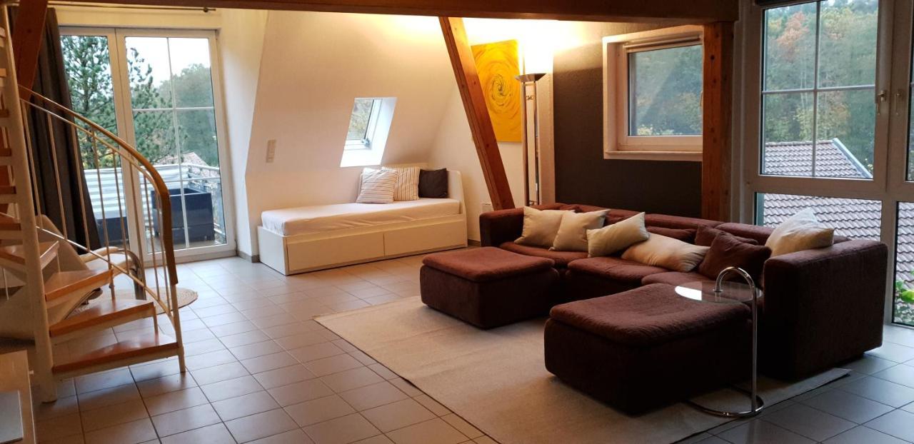Eigenes Maisonettehaus In Idyllischer Lage Mit Balkon, Nahe Messe, 24H Self-Check In, Gratis Parken Schwabach Dış mekan fotoğraf